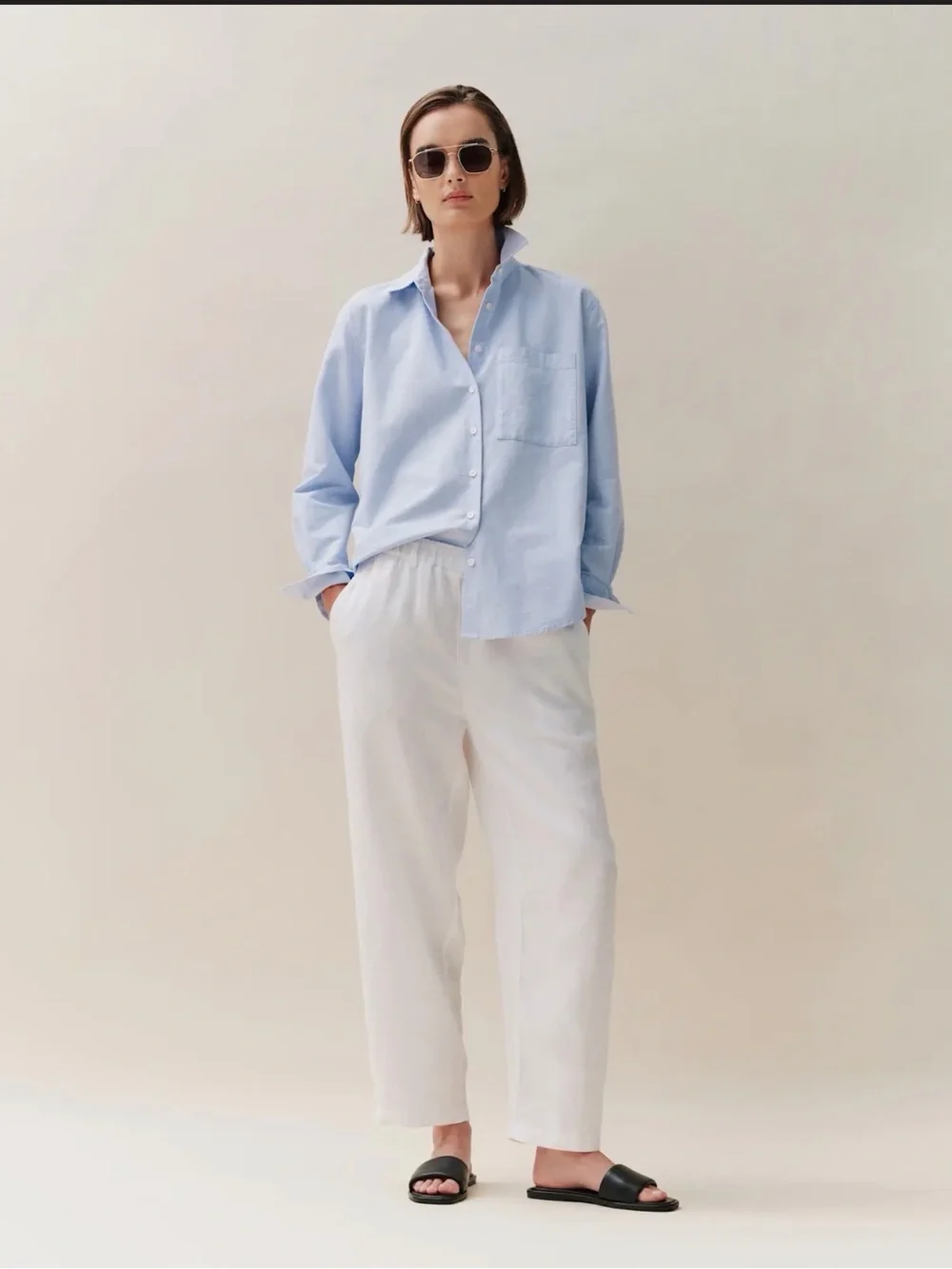 Quince NWOT European Linen Pants in White Size X-Large 1206